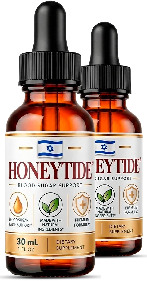 Honeytide two 30 mL dropper bottles